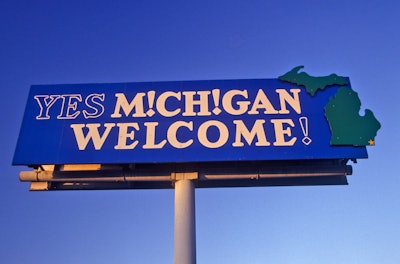 Michigan highway sign