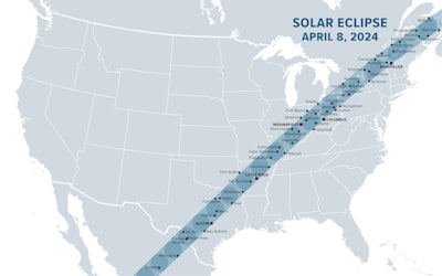 Path of the solar eclipse