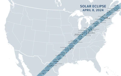 Path of the solar eclipse