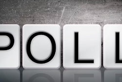 'Poll' spelled out in white tiles