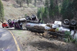 Tractor-trailer accident the spilled Chinook salmon