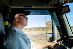 Truck driver in truck