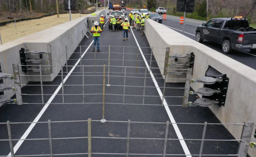 Runaway Safety Ramp Virginia installs runaway vehicle ramp that uses nets to stop trucks ...