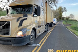 Stopped tractor-trailer