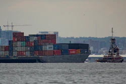 The container/feeder barge Columbia Freedom