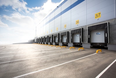 Line of loading dock doors
