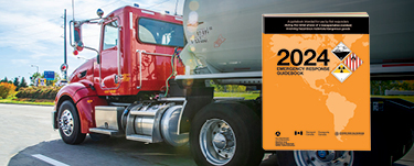 Collage of tractor trailer and book