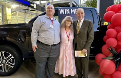 William Redding, a million-mile driver for PGT Trucking, won the grand prize, a new Ford F-150 pickup.