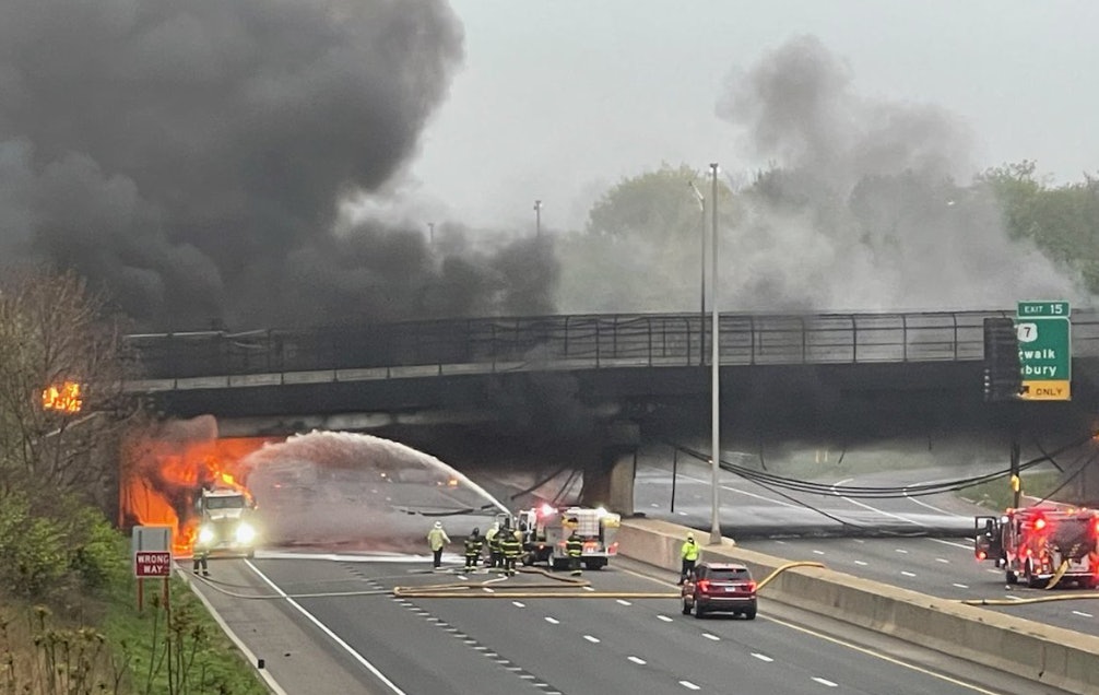 Tanker fire closes Interstate 95 in CT for ‘extended period of time’