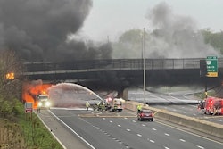I-95 fire in Norwalk, CT