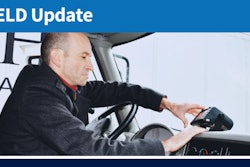 Trucker adjusting ELD