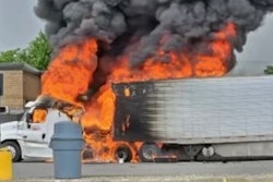 Tractor-trailer fire