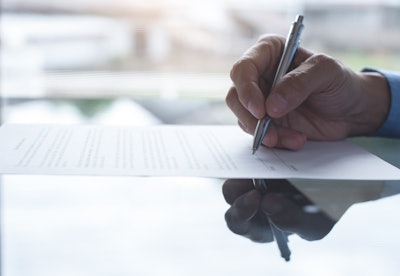 Lease signing
