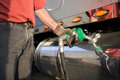 Truckper pumping diesel fuel