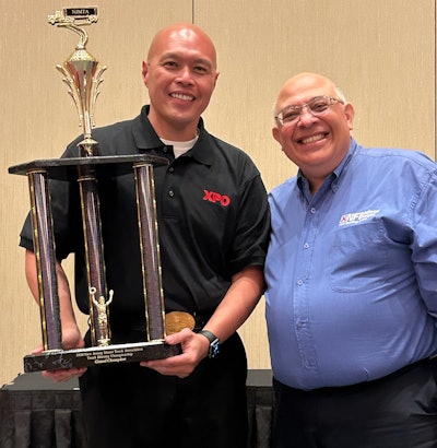 XPO Logistics' Wilbert Vano with TDC Committee Chairman Carlos Ortiz from NFI