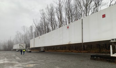 Super load moving through Ohio