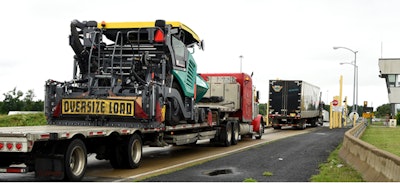 Trucks lined up for inspection