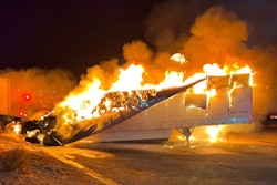 Trailer on fire