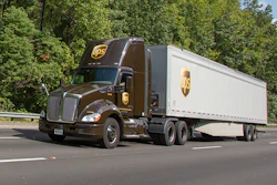 UPS tractor-trailer on the highway