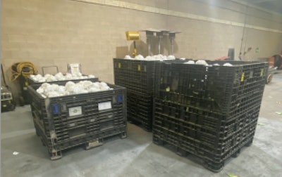 Crates containing 1,455 pounds of marijuana seized by CBP officers at Pharr International Bridge.