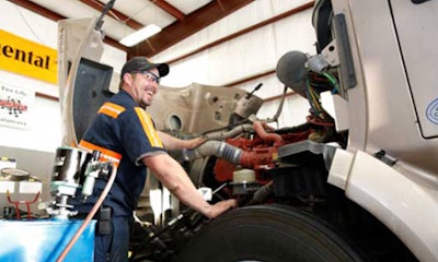 Love's Truck Care technician