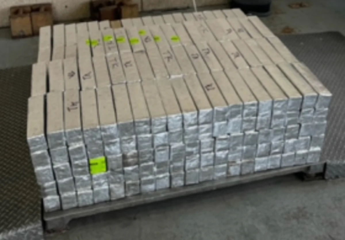 .1 million in meth found in shipment of vegetables; 577 lbs. of drugs seized