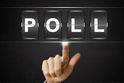 'POLL' in white on black background wiht finger pointing to it