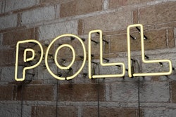 'Poll' in yellow neon
