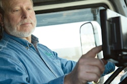 Truck driver using and ELD