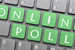 'Online Poll' on computer keyboard