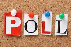'Poll' in letters pinned to cork board
