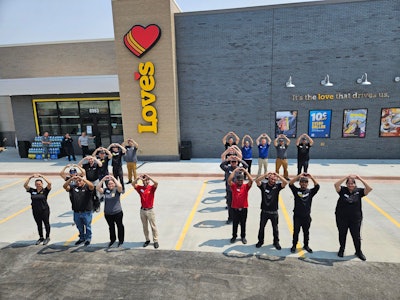 Employees at rebuilt Loves in New Mexico