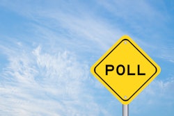 'Poll' on yellow highway sign