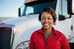 Woman in front of a truck (AI generated)