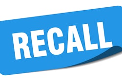 'Recall' in white on blue background