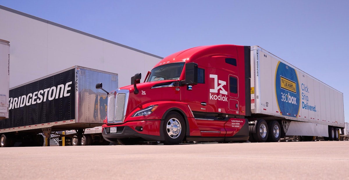 J.B. Hunt, Kodiak, Bridgestone collaborate on driverless hauls