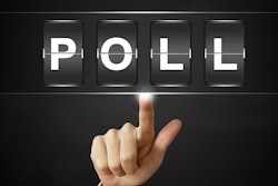 Hand pointing at 'Poll' in white on black background