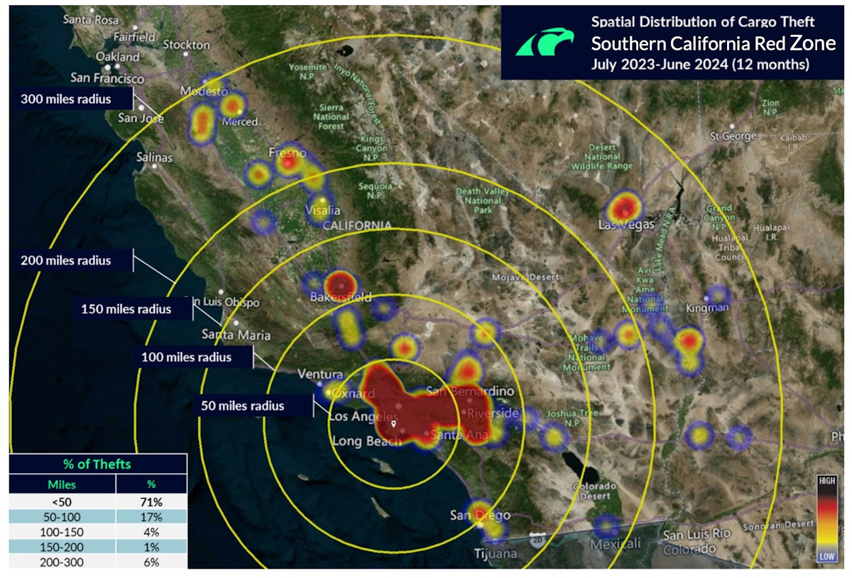 Southern California led surge in cargo theft during first half of 2024