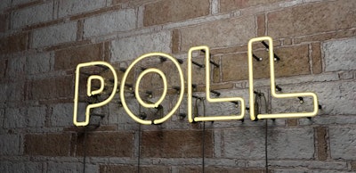 'Poll' in yellow neon
