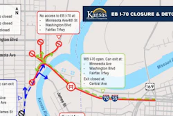 Sectipn of detour map