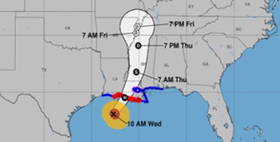 Hurricane Francine movement