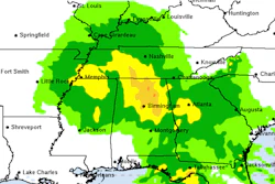 Hurricane Francine rainfall