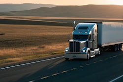 Tractor-trailer on highway (AI generated)