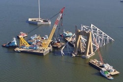 Operations to remove part of collapses Francis Scott Key Bridge
