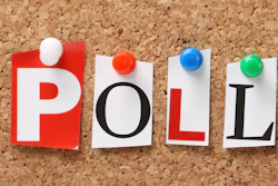 'Poll' in letters on corkboard