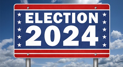 'Election 2024' on highway sign