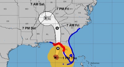 Hurricane Helene map