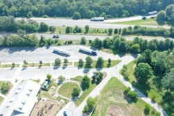 Aerial view of the existing eastbound I-70 truck rest area.