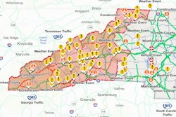 Tennessee DOT highway closing map