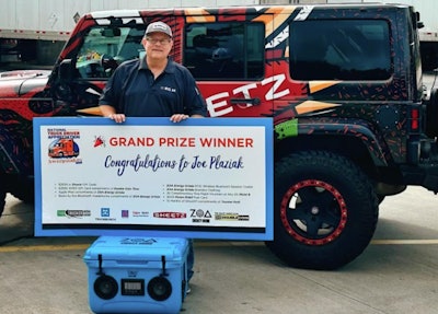 Sweepstakes winner Joe Plaziak
